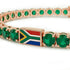 Emerald Tennis Bracelet with South Africa Flag no. 5
