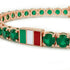 Emerald Tennis Bracelet with Italy Flag no. 5 image 4