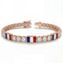 Diamond Tennis Bracelet with France Flag no. 2