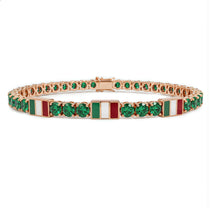Emerald Tennis Bracelet with Mexico Flag no. 5 image 1