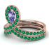 Tanzanite Pear Shape Stacking Bridal Set - Emilia No. 205