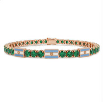 Emerald Tennis Bracelet with Argentina Flag no. 5 image 1