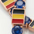 Sapphire Tennis Bracelet with Belgium Flag no. 14
