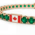 Emerald Tennis Bracelet with Canada Flag no. 5 image 3