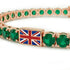 Emerald Tennis Bracelet with United Kingdom Flag no. 5 image 4