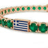 Emerald Tennis Bracelet with Greece Flag no. 5 image 4