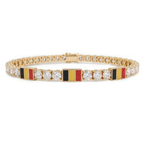 Diamond Tennis Bracelet with Belgium Flag no. 1 image 1