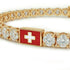 Diamond Tennis Bracelet with Switzerland Flag no. 1