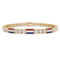 Diamond Tennis Bracelet with Netherlands Flag no. 1 image 1