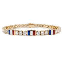 Diamond Tennis Bracelet with France Flag no. 1 image 1