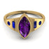 Marquise Bezel Amethyst Ring - Juliana No. 313