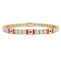 Diamond Tennis Bracelet with Canada Flag no. 1 image 1