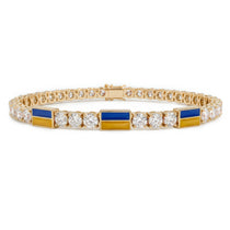 Diamond Tennis Bracelet with Ukraine Flag no. 1 image 1