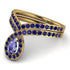 Tanzanite Pear Shape Stacking Bridal Set - Emilia No. 213