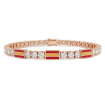Diamond Tennis Bracelet with Spain Flag no. 2 image 1