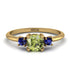 Classic Three Stone Peridot Engagement Ring - Valentina No. 713 image 1