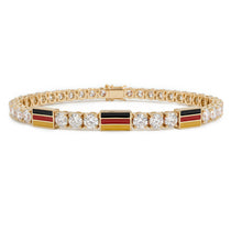 Diamond Tennis Bracelet with Germany Flag no. 1 image 1