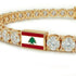 Diamond Tennis Bracelet with Lebanon Flag no. 1