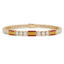 Diamond Tennis Bracelet with Spain Flag no. 1 image 1