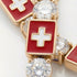 Diamond Tennis Bracelet with Switzerland Flag no. 1