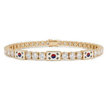 Diamond Tennis Bracelet with South Korea Flag no. 1 image 1