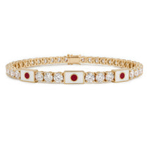 Diamond Tennis Bracelet with Japan Flag no. 1 image 1