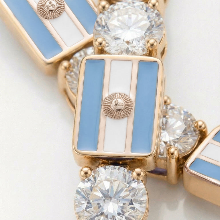 Diamond Tennis Bracelet with Argentina Flag no. 1