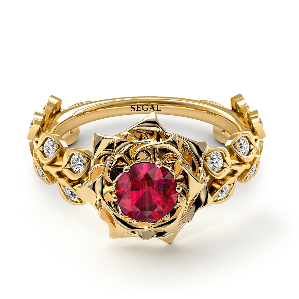 Rose Flower And Leaves - Diana no. 7