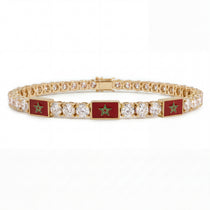 Diamond Tennis Bracelet with Morocco Flag no. 1 image 1