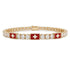 Diamond Tennis Bracelet with Switzerland Flag no. 1