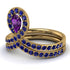 Amethyst Pear Shape Stacking Bridal Set - Emilia No. 313