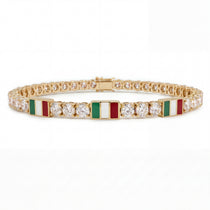 Diamond Tennis Bracelet with Mexico Flag no. 1 image 1