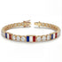 Diamond Tennis Bracelet with France Flag no. 1