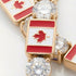 Diamond Tennis Bracelet with Canada Flag no. 1