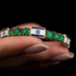 Emerald Tennis Bracelet with Israeli Flag no. 4 image 4