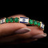 Emerald Tennis Bracelet with Israeli Flag no. 4