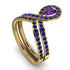 Amethyst Pear Shape Stacking Bridal Set - Emilia No. 313