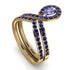 Tanzanite Pear Shape Stacking Bridal Set - Emilia No. 213
