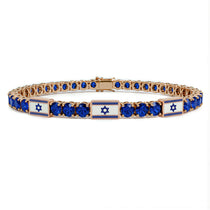 Sapphire Tennis Bracelet with Israeli Flag no. 14 image 1