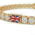 Diamond Tennis Bracelet with United Kingdom Flag no. 1