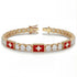 Diamond Tennis Bracelet with Switzerland Flag no. 1