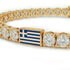 Diamond Tennis Bracelet with Greece Flag no. 1