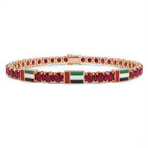 Ruby Tennis Bracelet with United Arab Emirates Flag no. 11 image 1