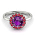 1ct Round Amethyst Engagement Ring - Natalia No. 312 image 2