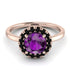 1ct Round Amethyst Engagement Ring - Natalia No. 308