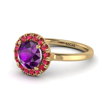 1ct Round Amethyst Engagement Ring - Natalia No. 310 image 1