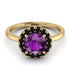 1ct Round Amethyst Engagement Ring - Natalia No. 307 image 2