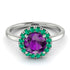 1ct Round Amethyst Engagement Ring - Natalia No. 306 image 2