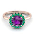 1ct Round Amethyst Engagement Ring - Natalia No. 305 image 2