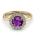 1ct Round Amethyst Engagement Ring - Natalia No. 301